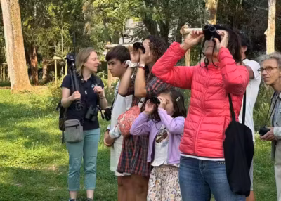 Public lors des balades biodiversit&eacute; &agrave; Sainte-Luce-sur-Loire.