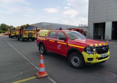 Des véhicules de secours du SDIS44