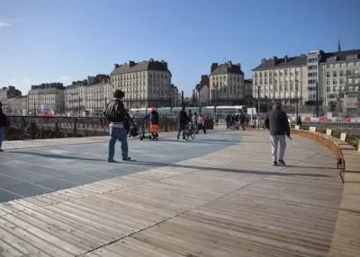Nantes : le belvédère en bois du pont Anne-de-Bretagne ouvert au public