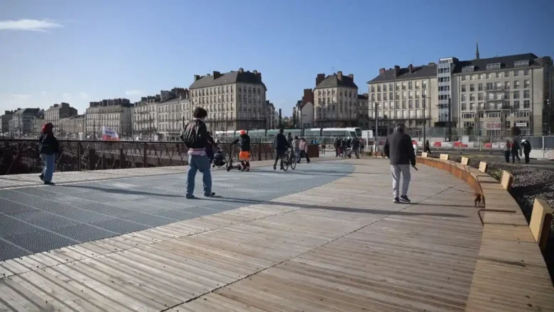 Nantes : le belvédère en bois du pont Anne-de-Bretagne ouvert au public